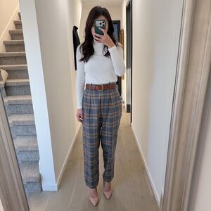 Grammar NYC Organic Cotton Plaid Pants Preppy Equestrian Academia Boho 0